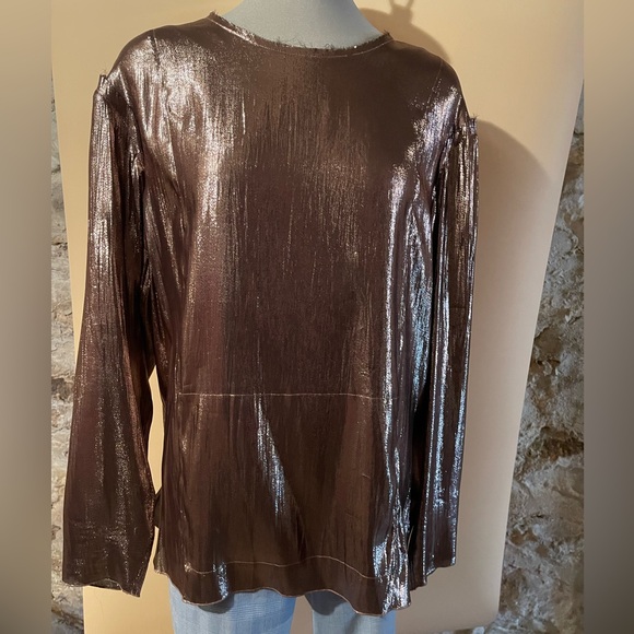 Lanvin Metallic Blouse - Picture 1 of 10